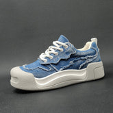 Men Fashion Patchwork Denim Canvas Casual Shoes Newgew Shoes