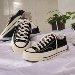 Glamorous Women's Star Platform Hight Increasing Canvas Shoes Newgew