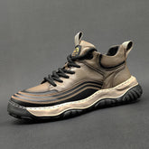 Men Stylish Leather Flat Casual Sneakers Newgew Shoes