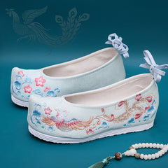 Wedding Ethnic Style Chinese Red Embroidery Canvas Shoes Newgew
