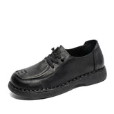 Women Retro Leather Slip-on Comfortable Casual Shoes Newgew Shoes