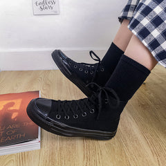 Comfortable Women's Twilight Carbon Black Canvas Shoes Newgew