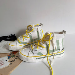 Women's Graffiti Retro Old Style Korean Versatile Autumn Women's Shoes Newgew