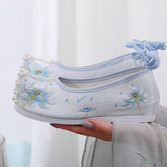 Pumps Warped Head Bow For Han Chinese Canvas Shoes Newgew