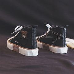 Women's Embroidery Spring Three Times Vulcanized Canvas Shoes Newgew