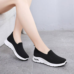 Women's Old Cloth Slip-on Mother Flat Canvas Shoes Newgew