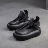 Women Retro Leather Platform Casual Shoes Newgew Shoes
