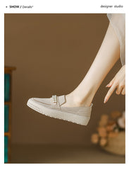 Fly Woven Flat Pearl Slip-On Loafers NewGew