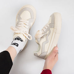 Comfortable Slouchy Women's Flat Red Fashionable Canvas Shoes Newgew