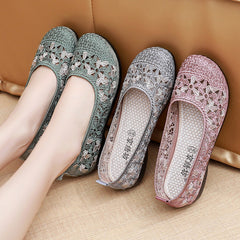 Old Beijing Cloth Female Tennis Breathable Mesh Mother Canvas Shoes Newgew