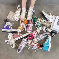 Slouchy Attractive Unique Women's Korean Versatile Canvas Shoes Newgew