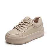 Women Minimalist Leather Thick Soled Casual Shoes Newgew Shoes