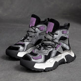 Women Retro Fashion Patchwork Leather Casual Boots Newgew Shoes