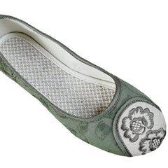 Women's Head Leisure Flat Breathable Green Cloth Canvas Shoes Newgew