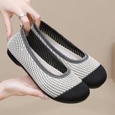 Women's Cloth Summer Breathable Hollowed Slip-on Soft Canvas Shoes Newgew