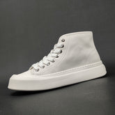 Men Stylish Leather High-Top Flat Casual Shoes Newgew Shoes