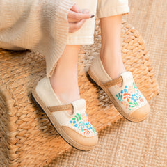 Popular Versatile Ethnic Style Linen Canvas Shoes Newgew