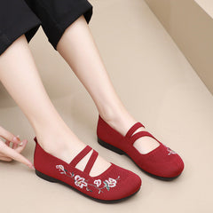 Women's Low-cut Mom Old Beijing Cloth Fly Canvas Shoes Newgew