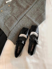 Square Toe Triangle Buckle Shoes Newgew