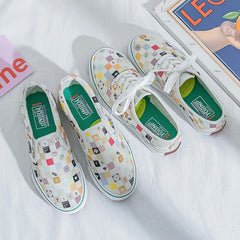 Women's Korean Style Street Shot Half Slip-on Canvas Shoes Newgew