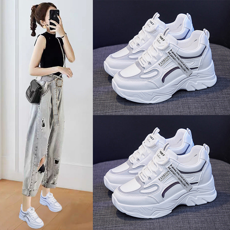 Women's Increasing Insole Dad Spring Korean Style Sneakers Newgew