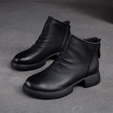 Women Minimalist Soft Leather Casual Ankle Boots Newgew Shoes
