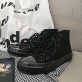 Comfortable Women's Twilight Carbon Black Canvas Shoes Newgew