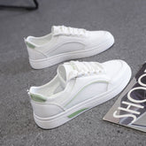 Women's White Summer Korean Style Flat Versatile Canvas Shoes Newgew