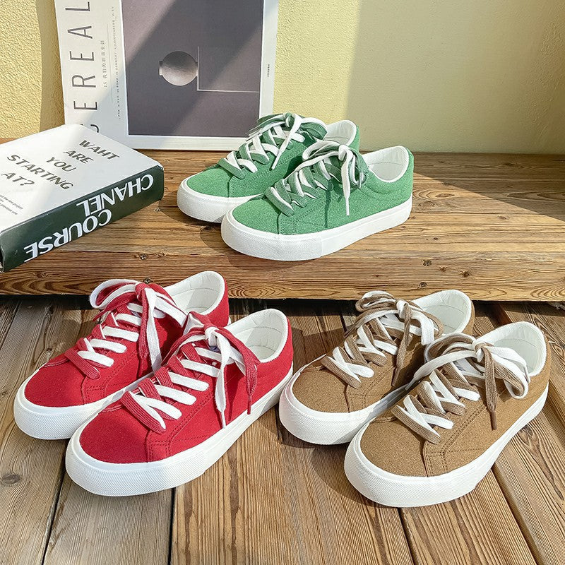 Durable Women's Design Board Retro Versatile Canvas Shoes Newgew