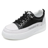 Women Minimalist Fashion Leather Thick Soled Casual Shoes Newgew Shoes