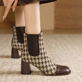 Devyn Plaid Vintage Handmade Chelsea Ankle Boots