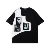Photo Graphic Patchwork T-Shirt Newgew