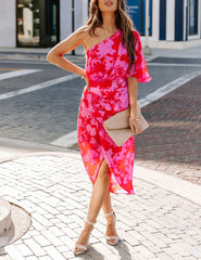 Rilee One Shoulder Midi Dress Newgew Dresses