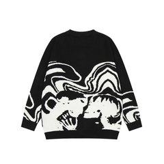 Skeleton Kiss Graphic Sweater Newgew