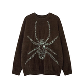 Spider Intarsia Mohair Style Sweater Newgew