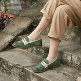 Suede Slip-On Loafers Flat Shoes Newgew Shoes