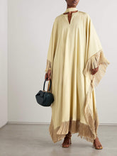 Mrs Ross Fringed Crepe Kaftan Newgew Dresses