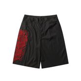 Y2K Embroidered Dragon Shorts Newgew