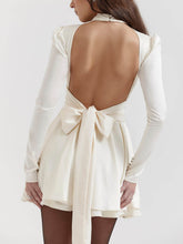 Ivory Bow Mini Dress Newgew Dresses