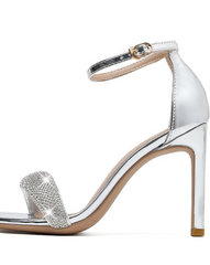 Shine On Rhinestone Chrome Heels Newgew
