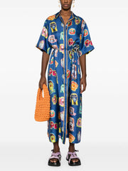 Unique Graffiti Fun Print Midi Dress Newgew Dresses