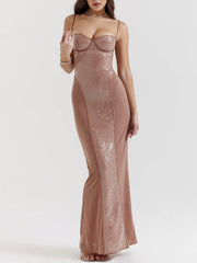 Strappy Sequin Maxi Dress Newgew Dresses