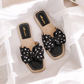 Women Fashion Dots Bowknot Casual Summer Slides Newgew Shoes