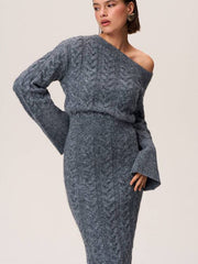 Arona Knitted Midi Dress Newgew Dresses
