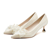 Women Fashion Satin Dress Pumps Newgew Shoes