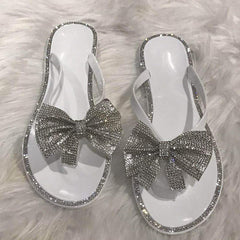 Fashion Bow Diamond Flat Flip-flops NewGew