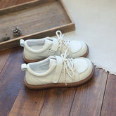 Women Soft Cowhide Retro Velcro Casual Shoes Newgew Shoes