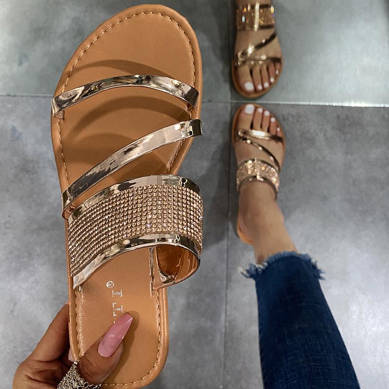 Fashion Golden Flat Flip Flop NewGew