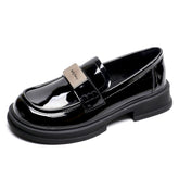 Women Retro Casual Glossy Leather Fashion Loafers Newgew Shoes