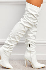 Fashionable Over-The-Knee Slimming Elastic High-Heeled Boots NewGew